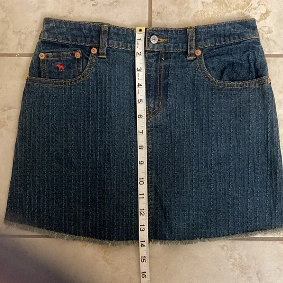 Abercrombie & Fitch Blue Denim Mini Skirt - Picture 8 of 8